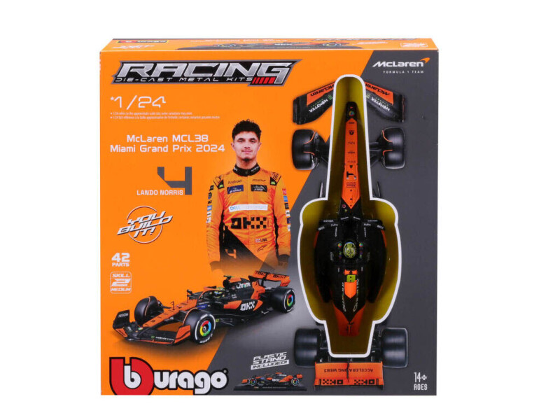 Bburago Stavebnice McLaren MCL38 1:24 (2024) #4 Lando Norris